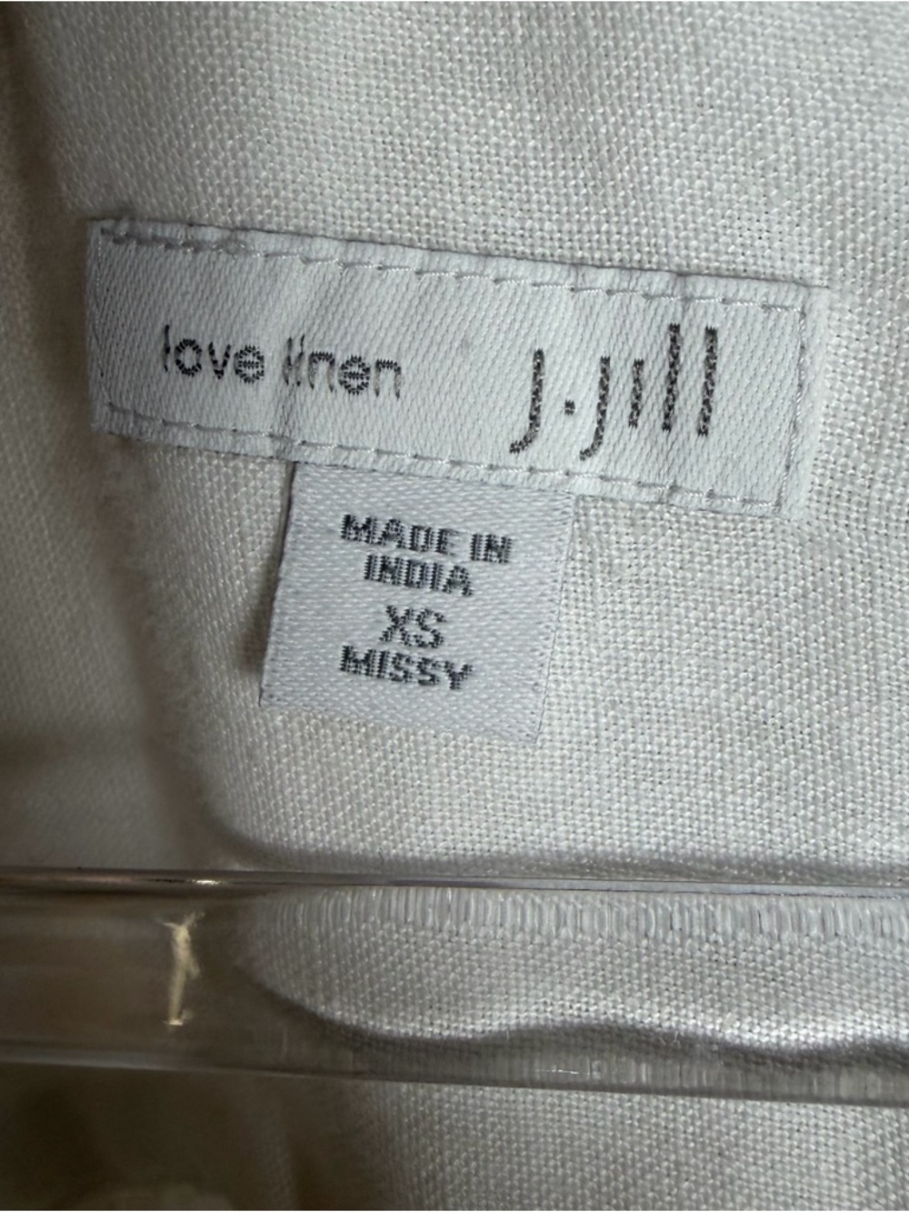Love Linen J. Jill Button Front Blouse XS Natural Fibers Sustainable Lagenlook - Picture 2 of 10
